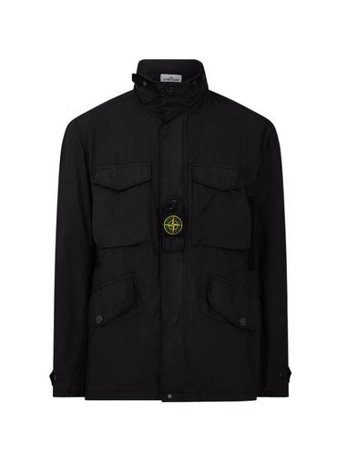 Wappen Patch Pocket Field Zip Up Jacket Black - STONE ISLAND - BALAAN 1