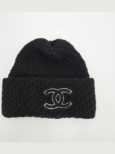 CC logo cashmere beanie black - CHANEL - BALAAN 2