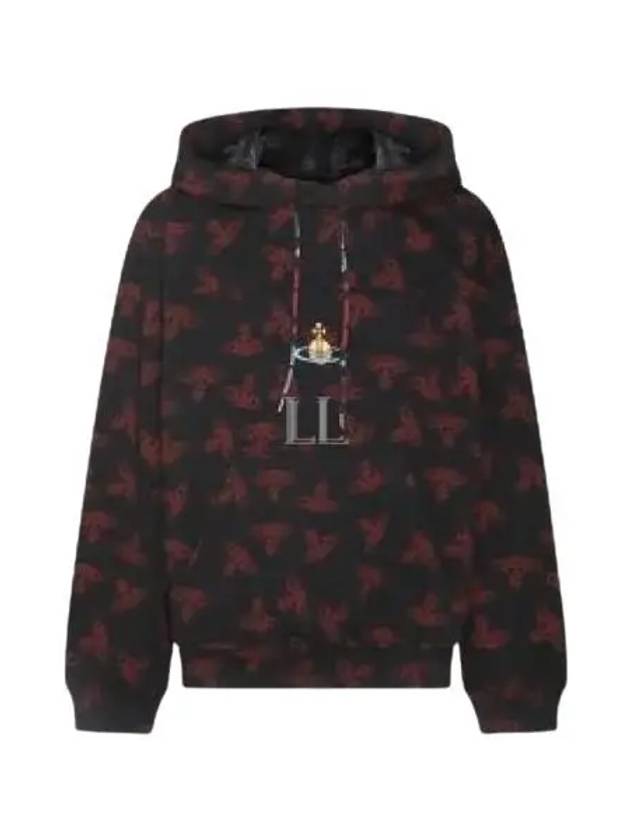 Fresh Allover Logo Print Hoodie Black - VIVIENNE WESTWOOD - BALAAN 2