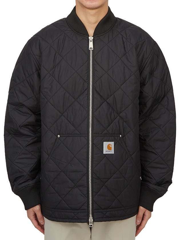 Myton Liner Diamond Quilt Zip-Up Jacket Black - CARHARTT WIP - BALAAN 2