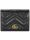 GG Marmont Matelasse Flap Card Wallet Black - GUCCI - BALAAN 2