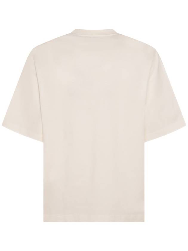 Rose Embroidered Logo Short Sleeve T-shirt White - BURBERRY - BALAAN 3