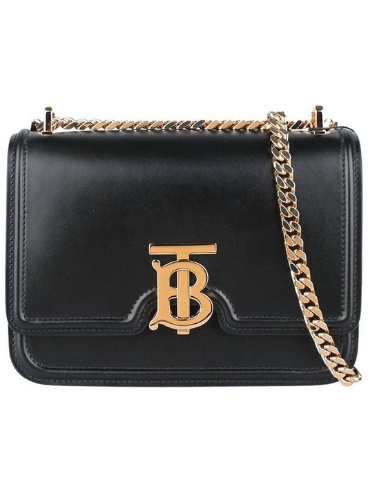 TB Leather Chain Small Shoulder Bag Black - BURBERRY - 2