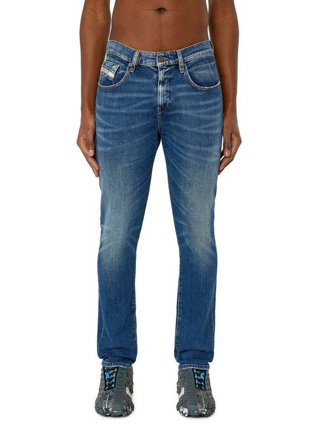 Destructive Slim Fit Jeans Blue - DIESEL - BALAAN 2