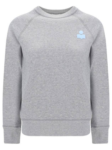 Mila Logo Cotton Sweatshirt Blue Grey - ISABEL MARANT - BALAAN 1