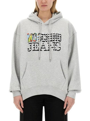 Hooded Sweatshirt 17153756 7488 GRAY - MOSCHINO - BALAAN 1