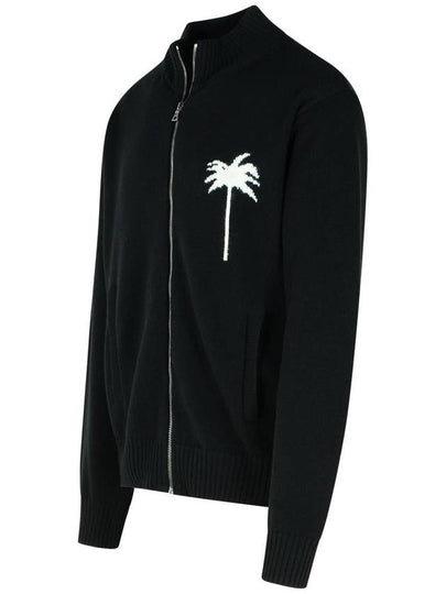 Palm Angels Black Cotton Blend Sweater - PALM ANGELS - BALAAN 2