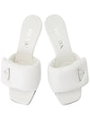 Soft Padded Nappa Sandals Heel White - PRADA - BALAAN 3