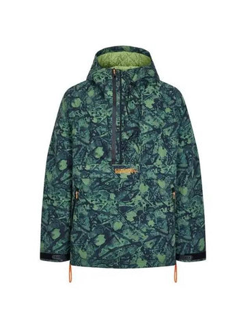 Men's printed laceup anorak dark green 271081 - DIESEL - BALAAN 1