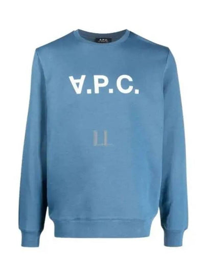 VPC Logo Crew Neck Sweatshirt Blue - A.P.C. - BALAAN 2