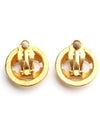 Vintage gold round CC logo clip on earrings - CHANEL - BALAAN 3