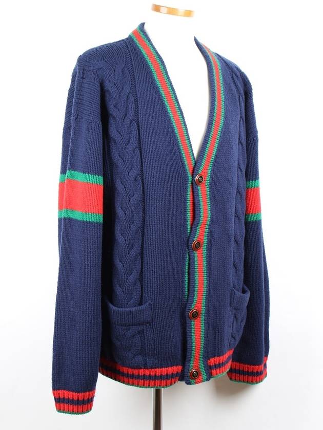 Web cable knit cardigan XL - GUCCI - BALAAN 6