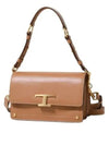 Timeless T Logo Small Satchel Shoulder Bag Brown - TOD'S - BALAAN 2