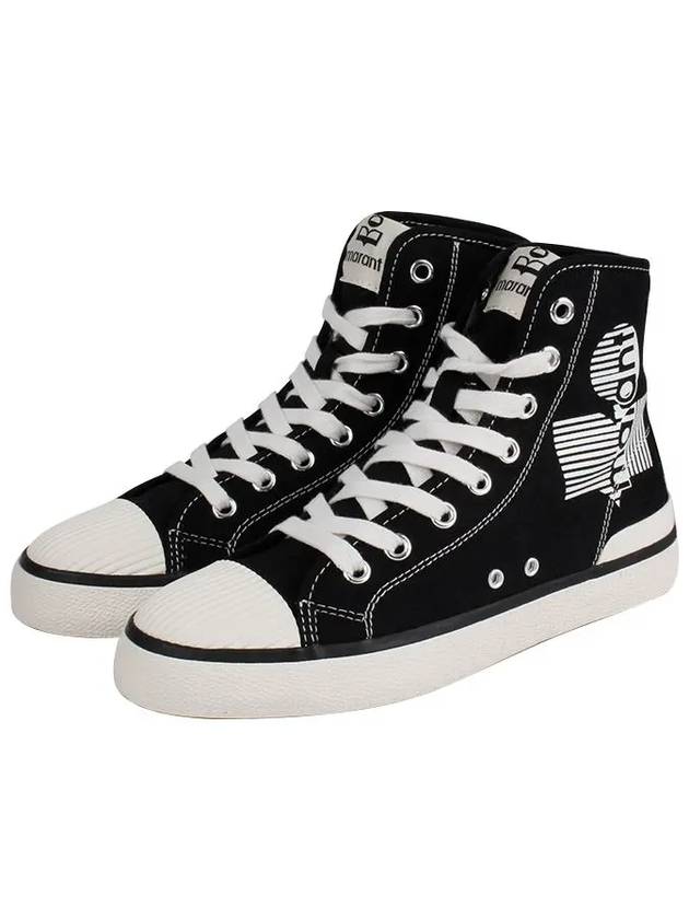 Women's Benkeenh High Top Sneakers Black - ISABEL MARANT - BALAAN 2