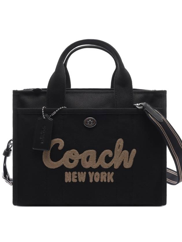 Logo Cargo Canvas Tote Bag Black - COACH - BALAAN 3