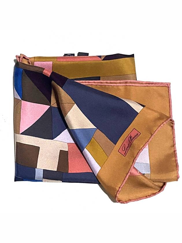 flar foulard silk scarf rainbow patch twill FAL7374 - LORO PIANA - BALAAN 3