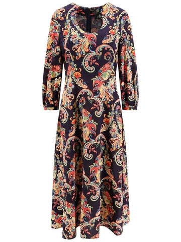 Etro Midi Paisley Dress - ETRO - BALAAN 1