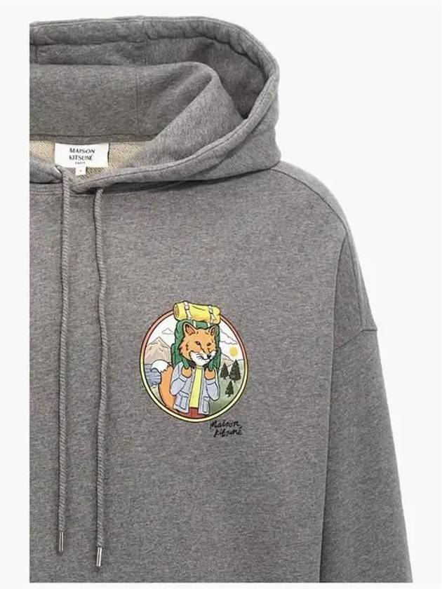 Rambling Fox Oversize Hoodie Grey - MAISON KITSUNE - BALAAN 4