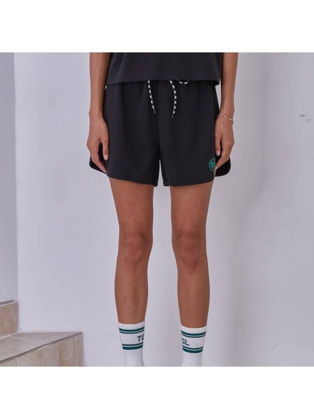 WOMEN RECYCLE SWEAT SHORTS BLACK - THE GREEN LAB - BALAAN 6