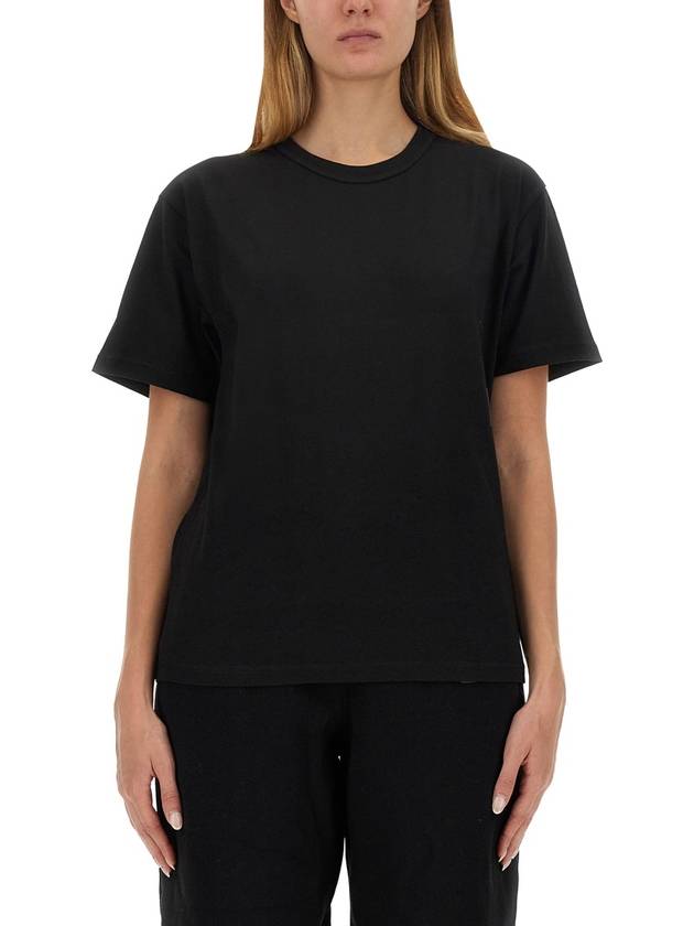 logo detail short sleeve t-shirt black - ALEXANDER WANG - BALAAN 2