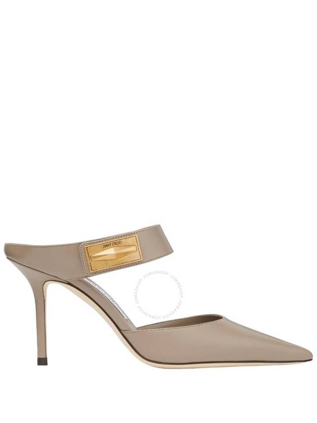 Jimmy Choo Taupe Nell 85 Calf Leather Mules, Brand Size 41 ( US Size 11 ) - JIMMY CHOO - BALAAN 1