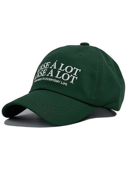 Slogan Logo Ball Cap Deep Green - CASEALOT - BALAAN 2