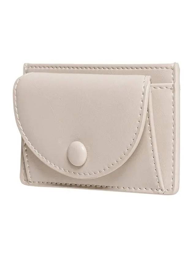 Slim Pocket Mini Coin Transportation Card Wallet Warm Gray - LE MASQUE - BALAAN 5