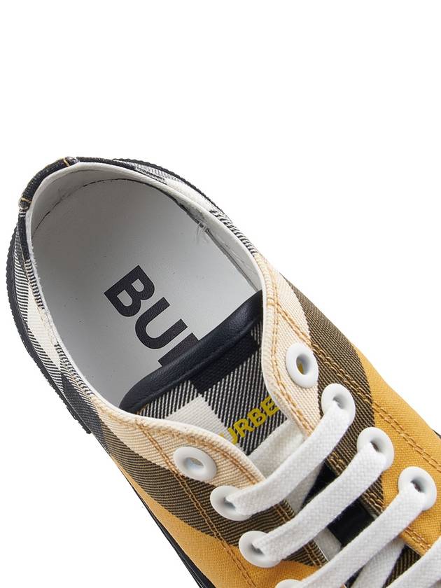 Jack Logo Check Low Top Sneakers Yellow - BURBERRY - BALAAN 8