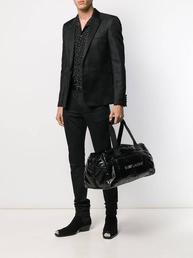 Nylon Nuxx Duffle Bag Black Platinum - SAINT LAURENT - BALAAN 3