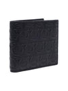 Salvatore Gancini motif bifold wallet black - SALVATORE FERRAGAMO - BALAAN.