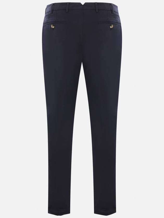 Tapered Chino Cotton Straight Pants Navy - BRUNELLO CUCINELLI - BALAAN 3