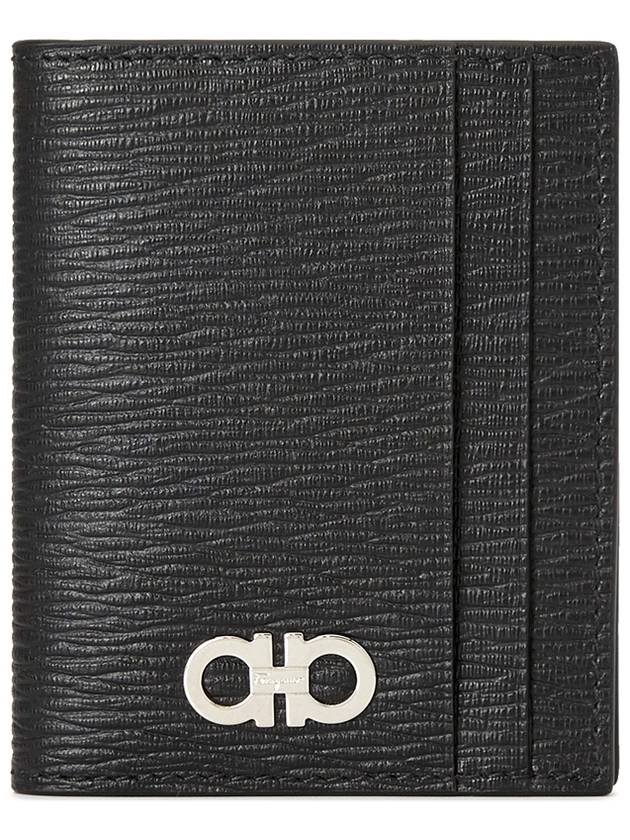 Gancini Card Wallet Black - SALVATORE FERRAGAMO - BALAAN 3