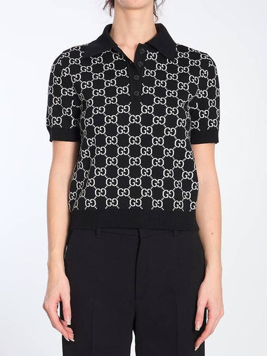 Reversible Gg Wool Jacquard Polo Shirt - GUCCI - BALAAN 1