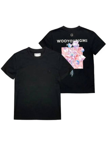 3D Flower Back Logo T Shirt Black Women s M243TS05708B - WOOYOUNGMI - BALAAN 1