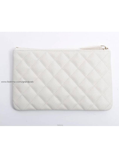 Classic Pouch White Gold Caviar 67020 - CHANEL - BALAAN 2