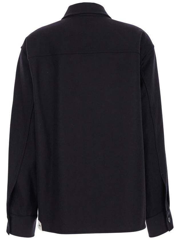 Black Shirt With Buttons In Wool Woman - JIL SANDER - BALAAN 2