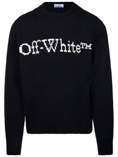 Logo detail crew neck sweater OMHE167C99KNI001_1001 - OFF WHITE - BALAAN 1