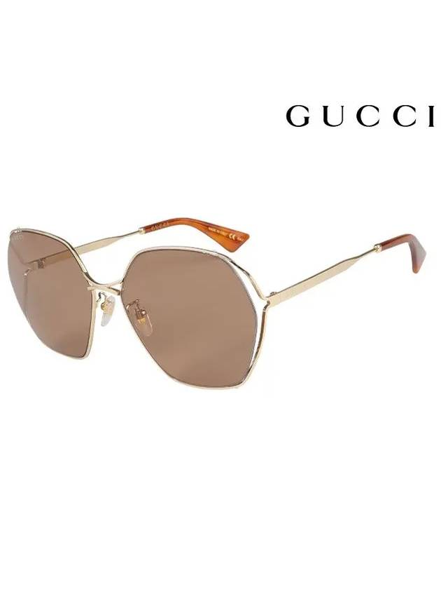 Eyewear Square Sunglasses Brown - GUCCI - BALAAN.