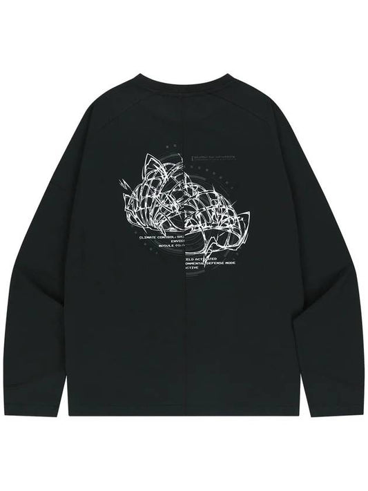 9 23 day delivery shield graphic sorona raglan long t shirt black - OFFGRID - BALAAN 1