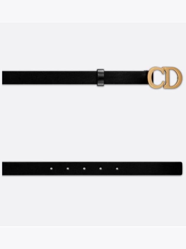 Saddle 20mm Ultrasmooth Calfskin Leather Belt Black - DIOR - BALAAN 4