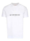 Men's Reverse Logo Round Slim Short Sleeve T-Shirt White - GIVENCHY - BALAAN 2