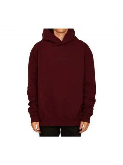 Men's Embroidered Logo Cotton Oversized Hood Bordeaux - MAISON MARGIELA - BALAAN 2