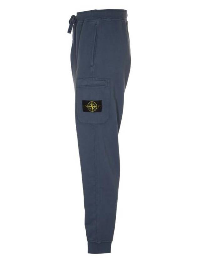 Compass Patch Cotton Track Pants Avio Blue - STONE ISLAND - BALAAN 4