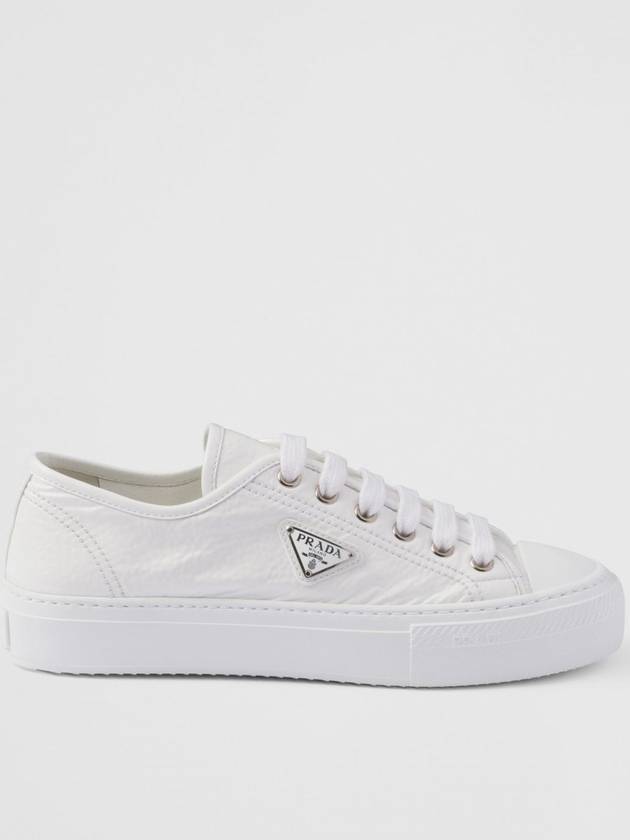 Naplak Leather Low Top Sneakers White - PRADA - BALAAN 2