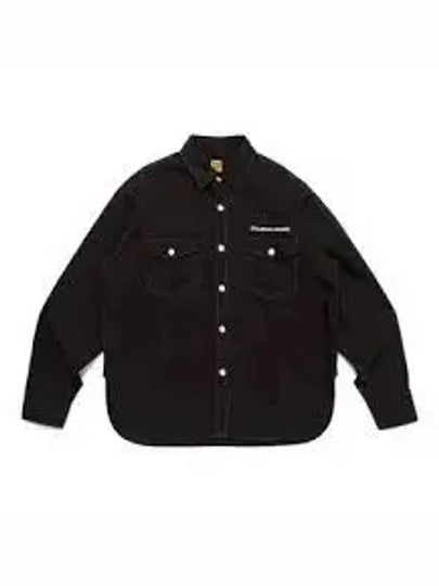 Cotton Twill Long Sleeve Shirt Black - HUMAN MADE - BALAAN 2