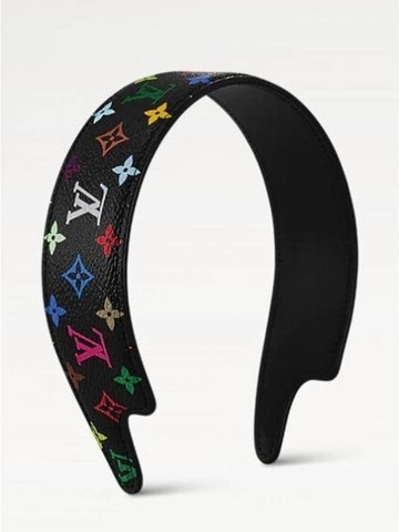 Monogram Multicolor Lv Outline Headband Black - LOUIS VUITTON - BALAAN 1