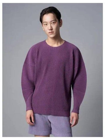 ucked oversized round neck t shirt dark purple domestic product GM0024070368015 - ISSEY MIYAKE - BALAAN 1