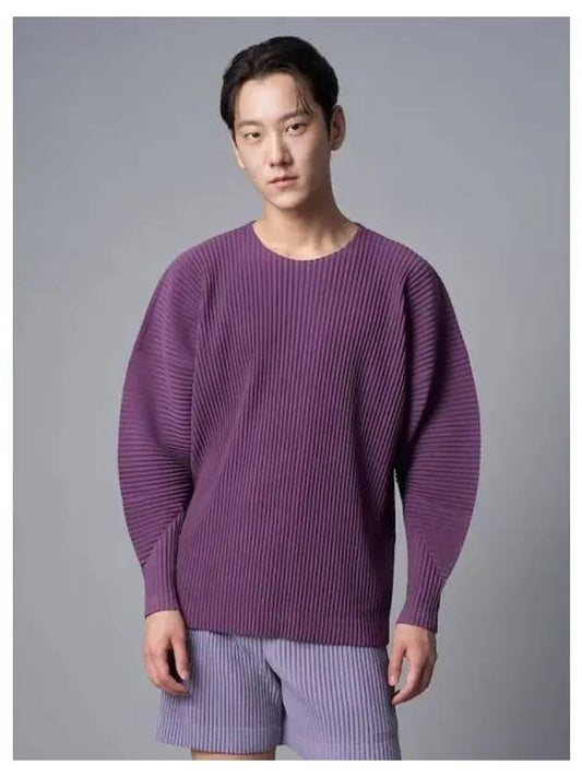 ucked oversized round neck t shirt dark purple domestic product GM0024070368015 - ISSEY MIYAKE - BALAAN 1