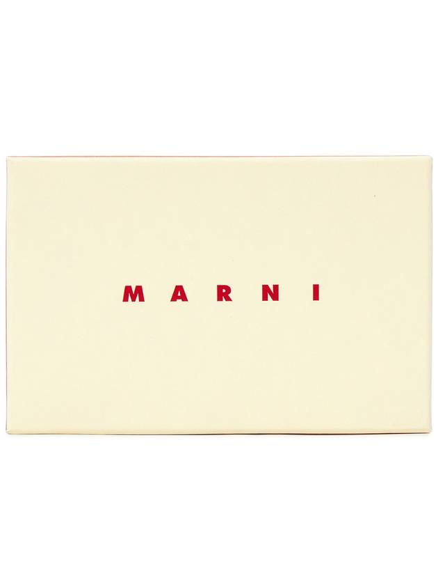 Saffiano Color Block Tri-Fold Half Wallet Pink - MARNI - BALAAN 10