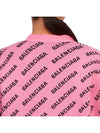 All-Over Logo Cardigan Pink - BALENCIAGA - BALAAN 8